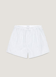 Men's Classic Boxer Shorts in White/Blue/Green