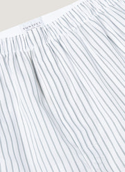 Men's Classic Boxer Shorts in White/Blue/Green