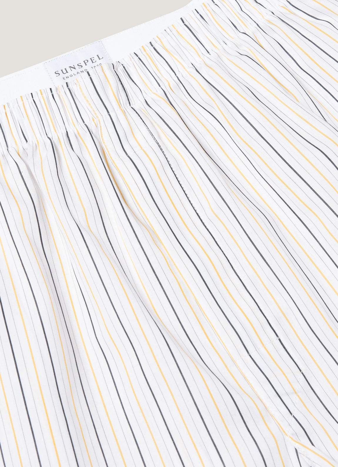 Men's Classic Boxer Shorts in White/Blue/Yellow