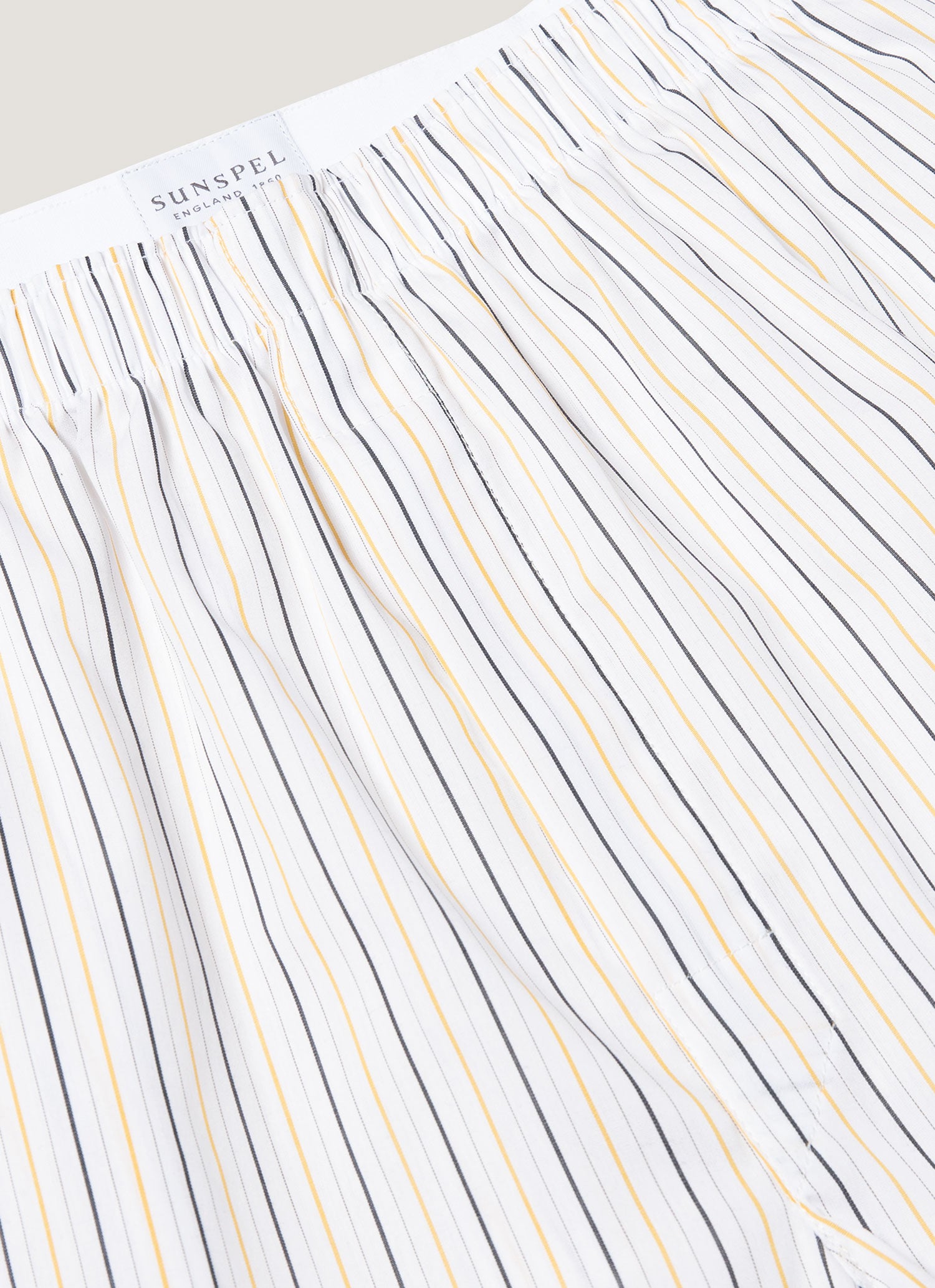 Men's Classic Boxer Shorts in White/Blue/Yellow