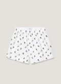 Men's Classic Boxer Short in White Ski Print