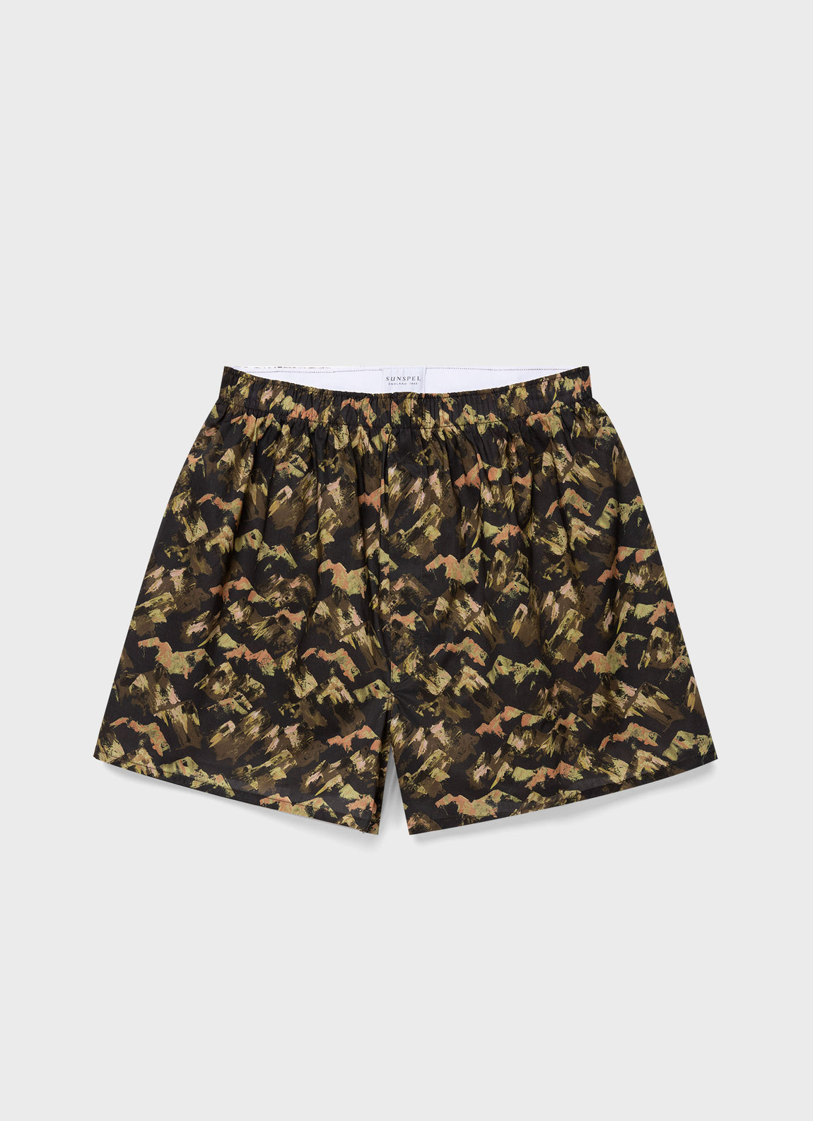 Men's Classic Boxer Shorts in Liberty Fabric Green Mount Olympus | Sunspel