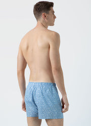 Men's Classic Boxer Shorts in Liberty Fabric in Blue Cover