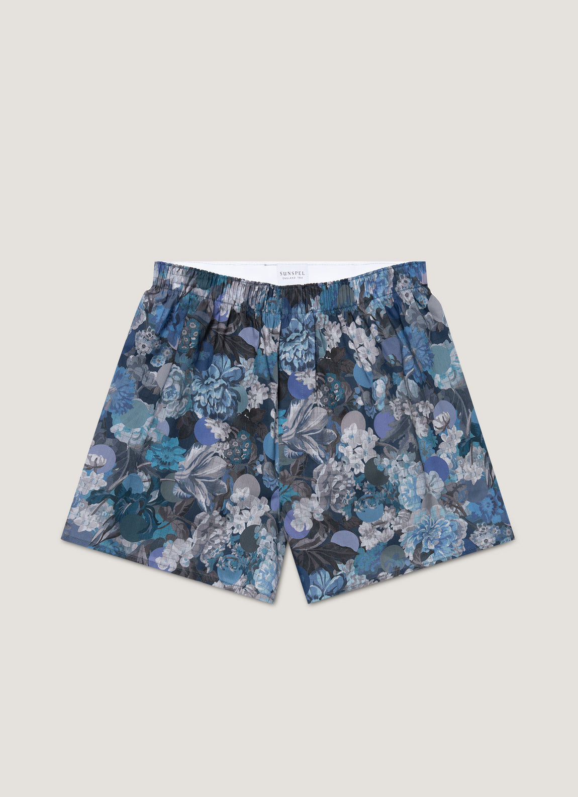 Men's Classic Boxer Shorts in Liberty Fabric in Frost Blue Floral