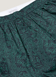 Men's Classic Boxer Shorts in Liberty Fabric in Steel Green Bloom