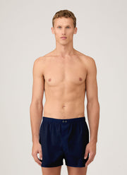 Men's Sea Island Cotton Boxer Short in Navy