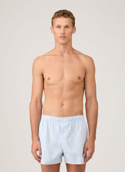 Men's Sea Island Cotton Boxer Short in Light Blue