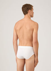 Men's Superfine Cotton Briefs in White