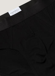 Men's Stretch Cotton Briefs in Black