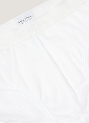 Men's Cellular Cotton Briefs in White