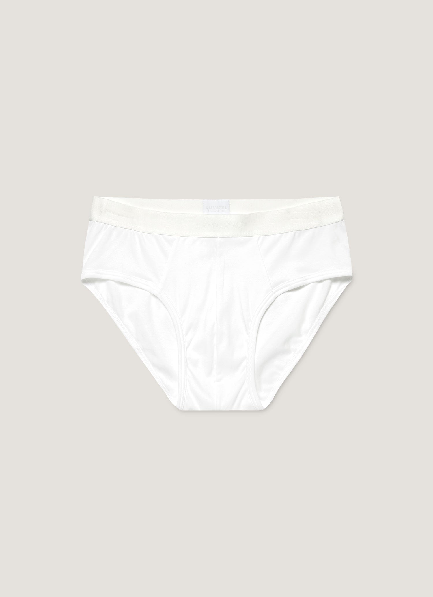 Men's Sea Island Cotton Briefs in White | Sunspel