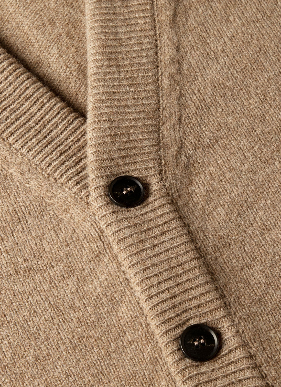 Men's Lambswool Cardigan in Taupe