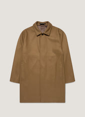 Men's Boiled Wool Coat in Mole