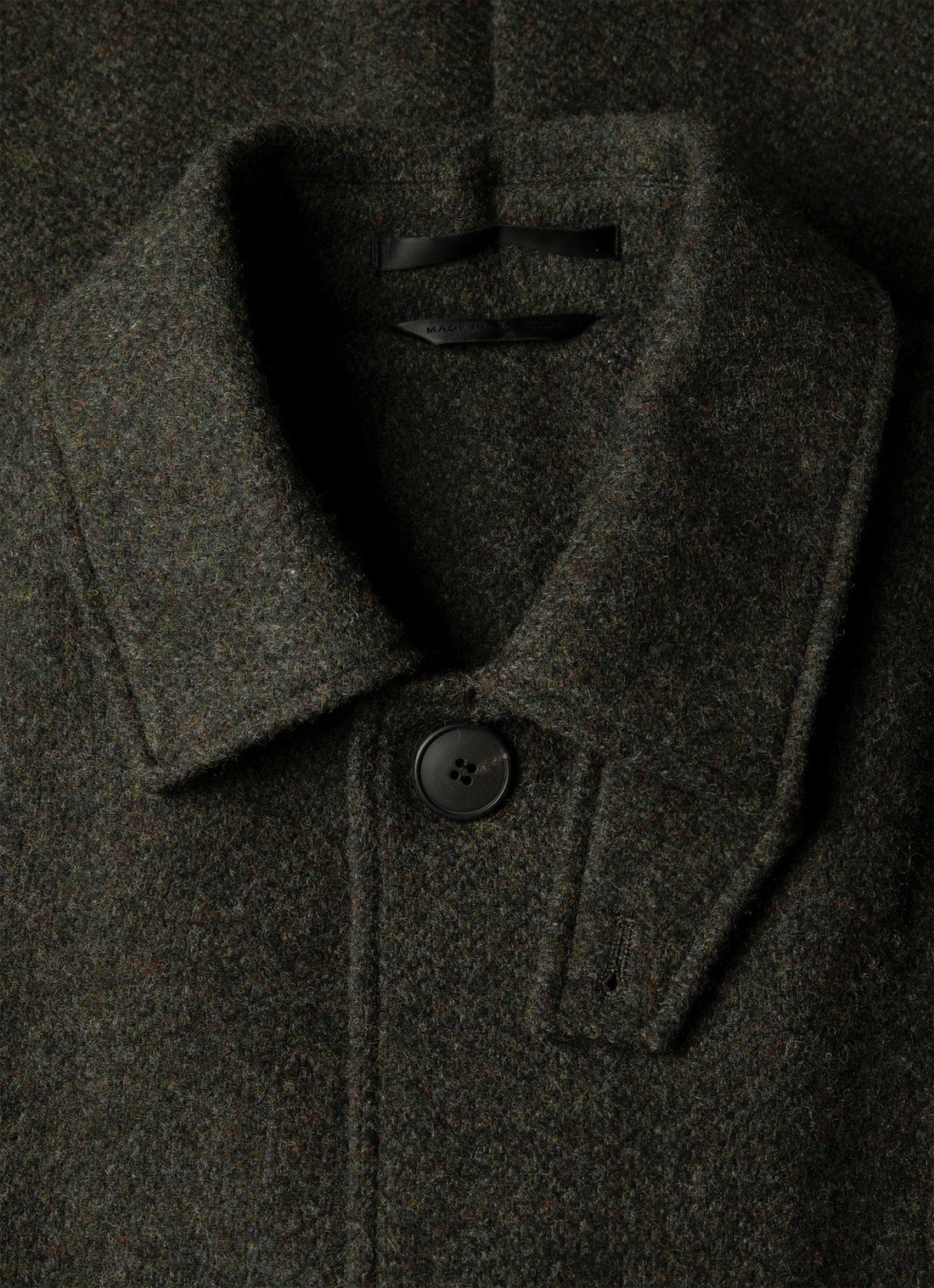 Men's Tweed Overcoat in Loden Green