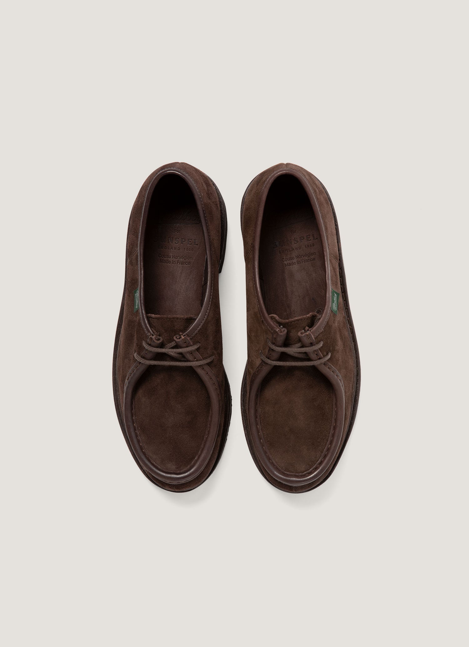 Sunspel x Paraboot Suede Michael in Brown | Sunspel