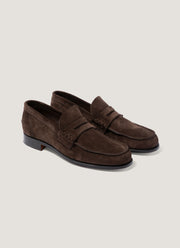 Men's Suede Loafer in Brown