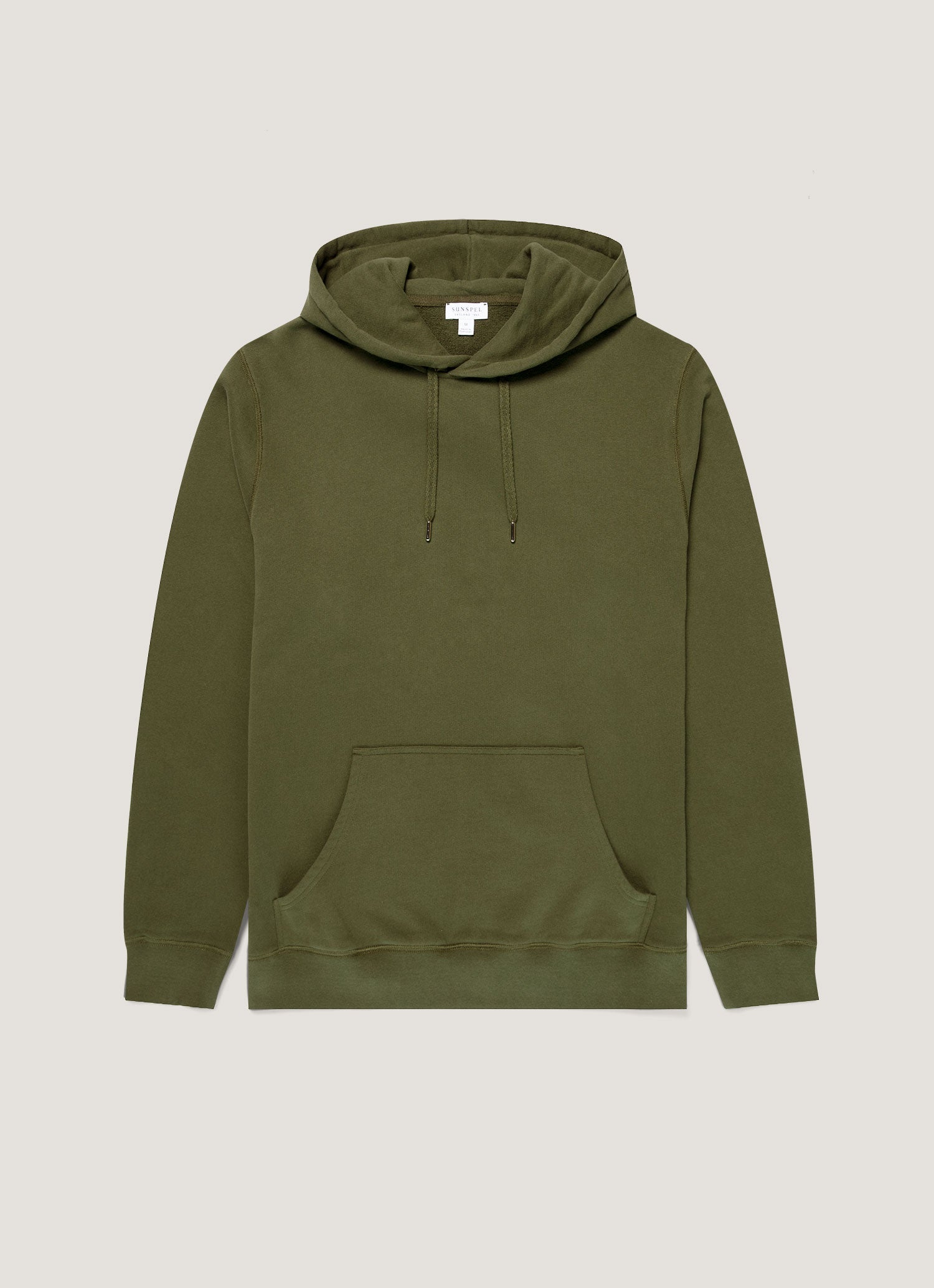 Men's Loopback Hoodie in Deep Olive | Sunspel