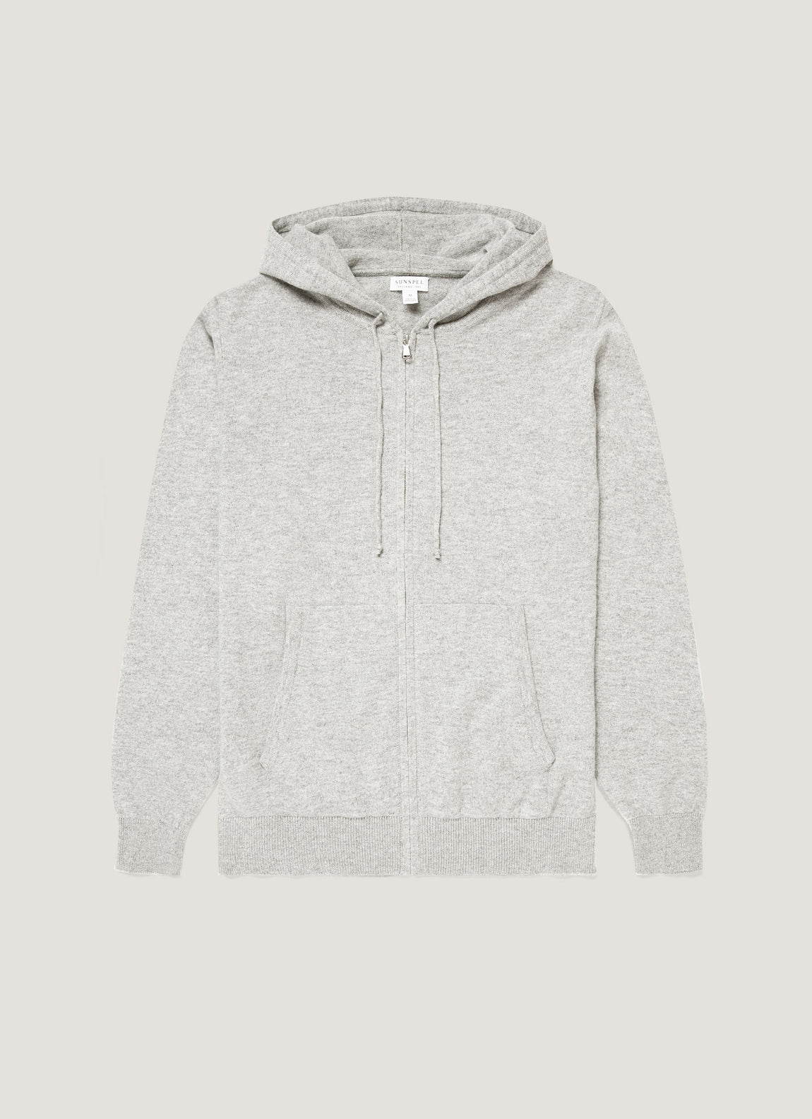 Men's Cashmere Hoodie in Grey Melange
