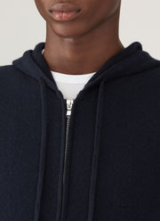 Men's Cashmere Hoodie in Navy