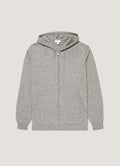 Men's Cashmere Hoodie in Grey Melange