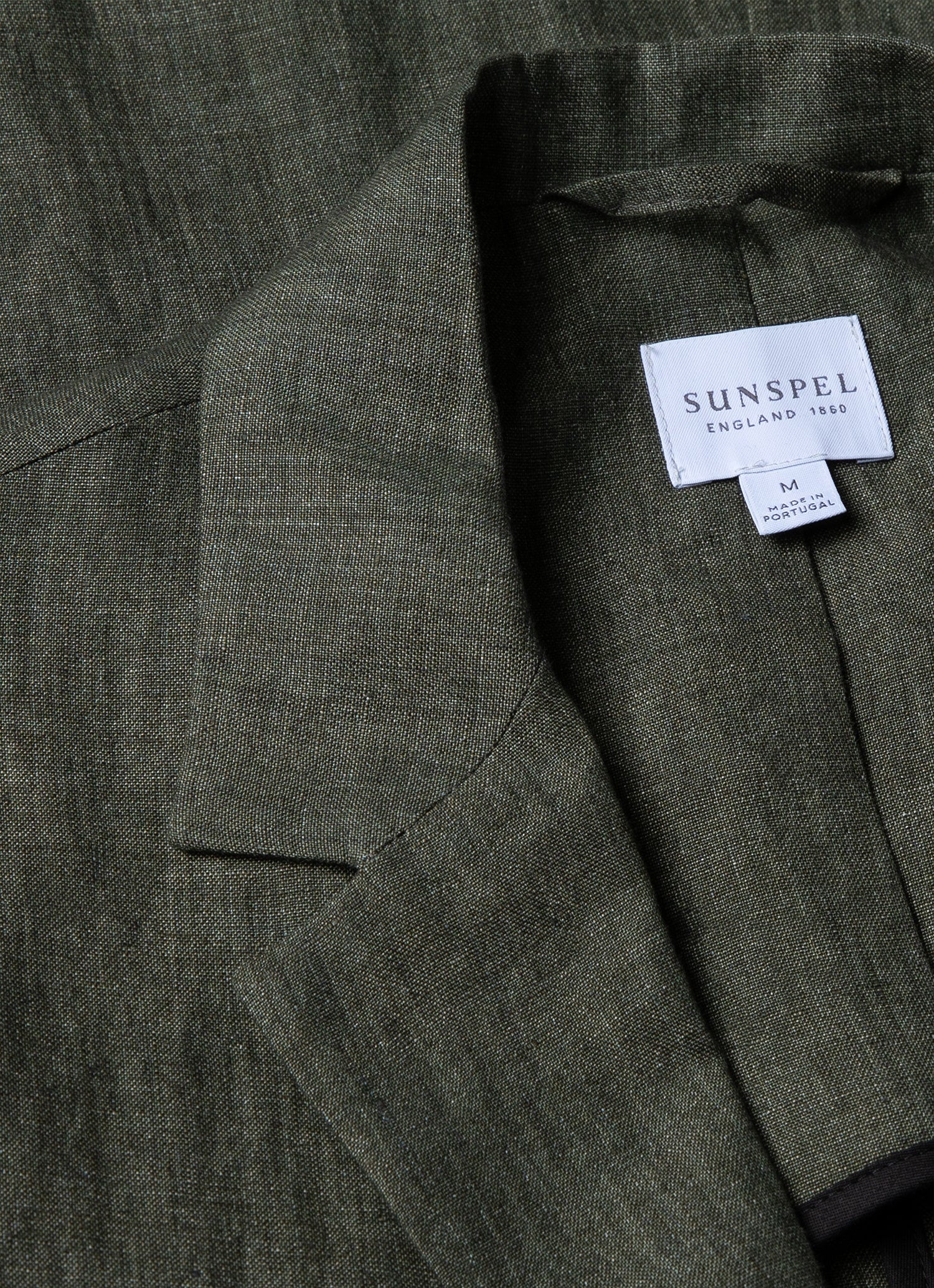 Men's Linen Unstructured Blazer in Light Khaki | Sunspel