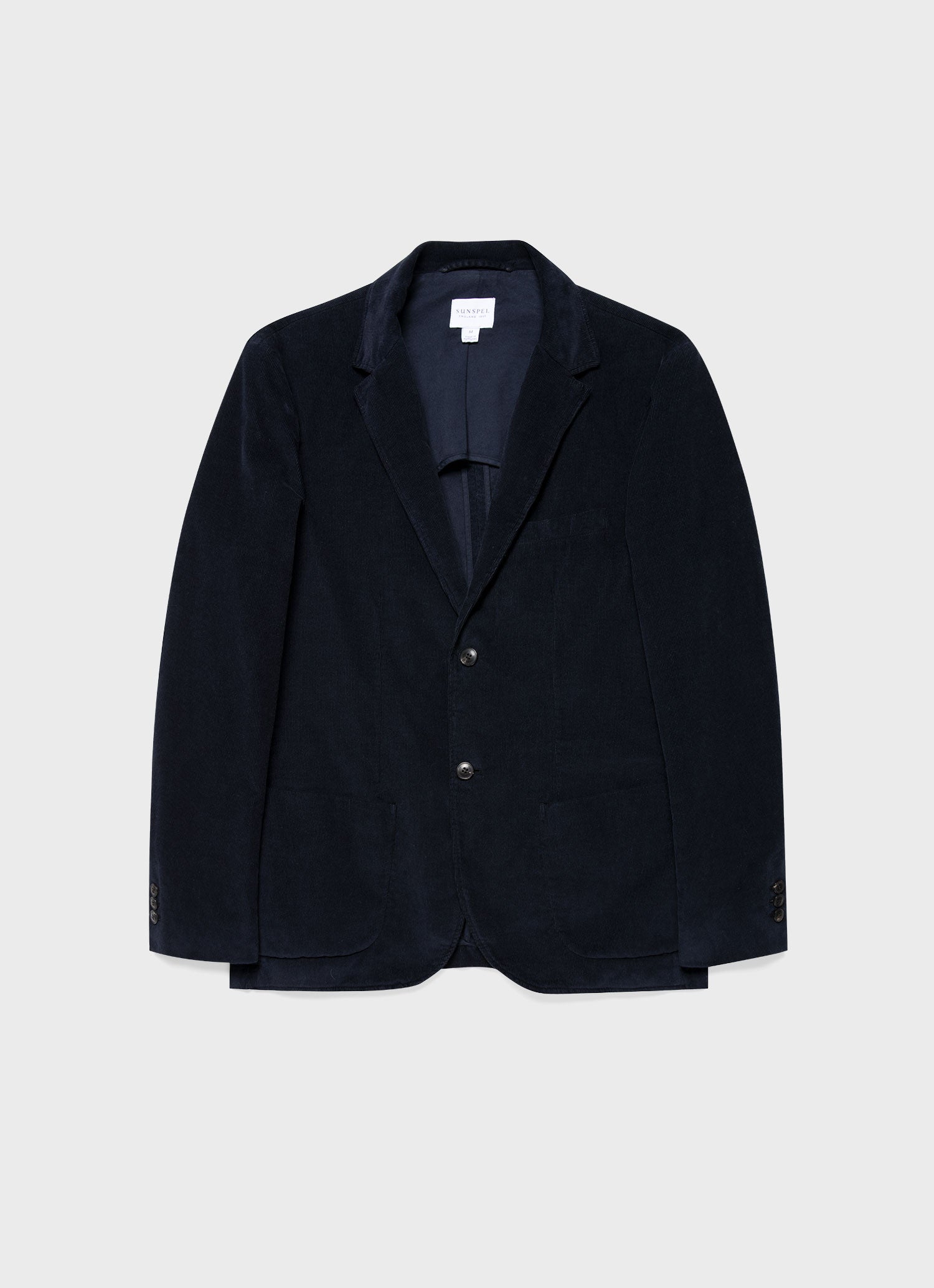 Men's Fine Corduroy Blazer in Navy Sunspel