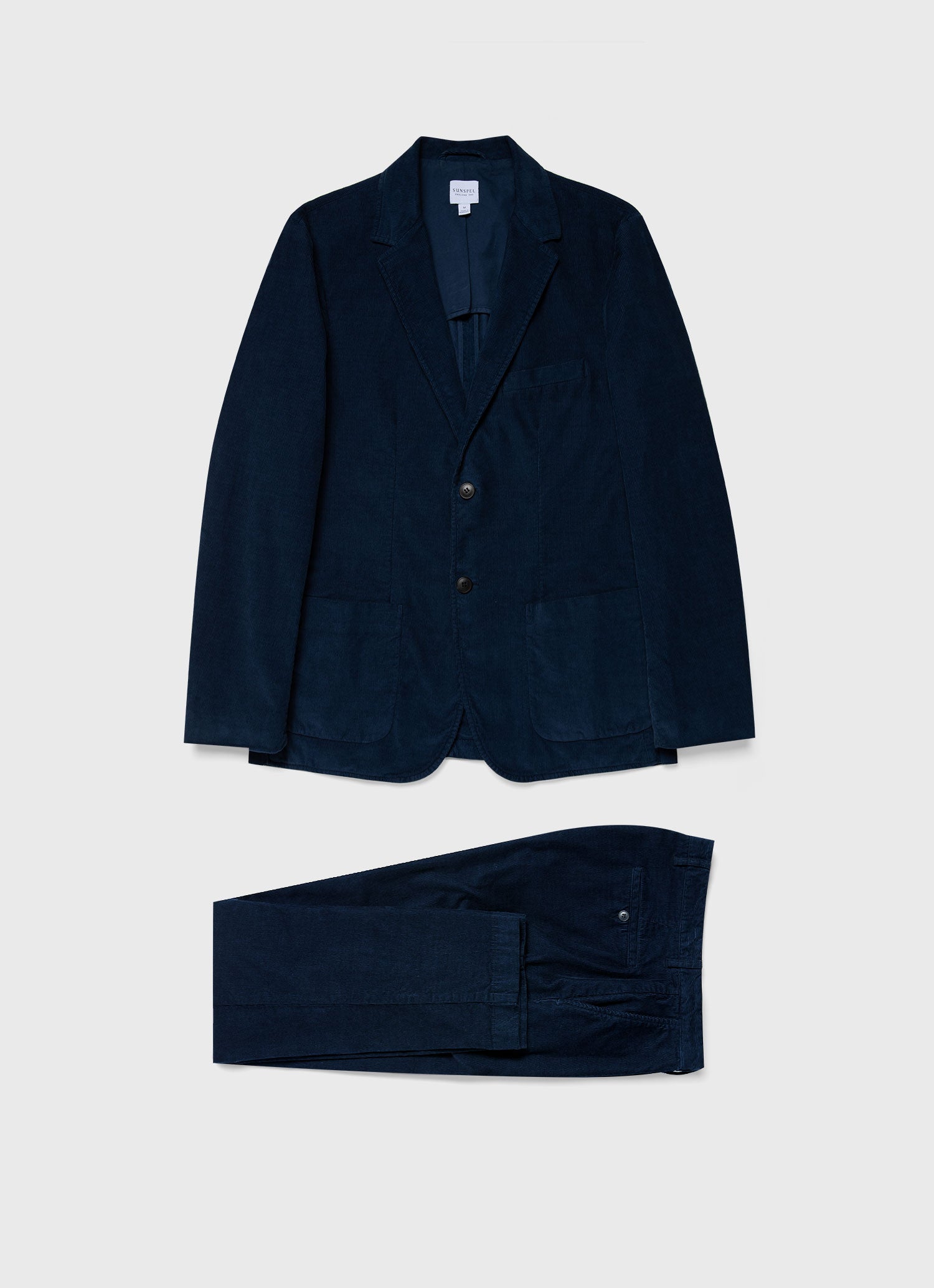 Navy corduroy suit deals