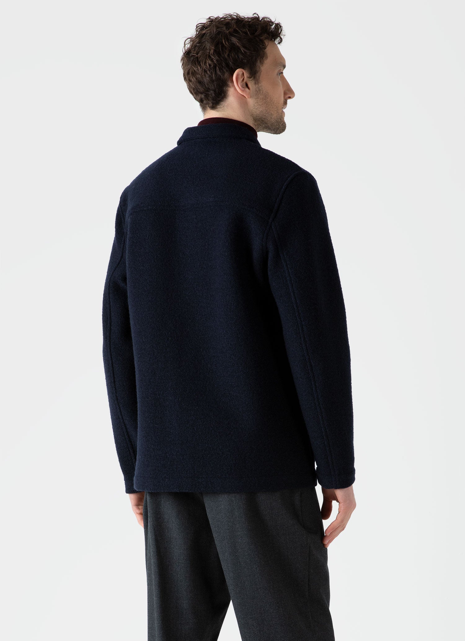 Men's Wool Donkey Jacket in Navy