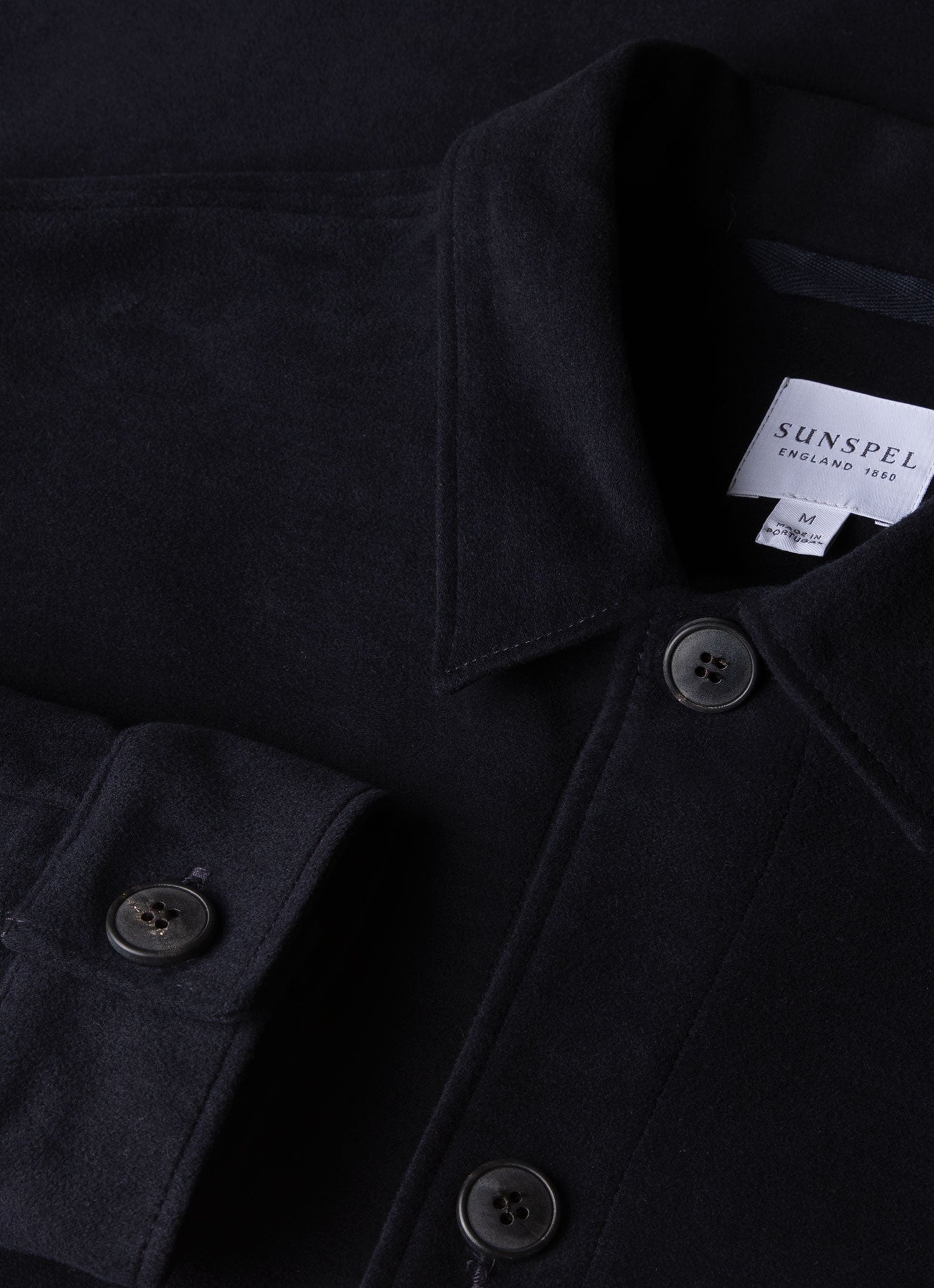Men's Moleskin Twin Pocket Jacket in Navy | Sunspel