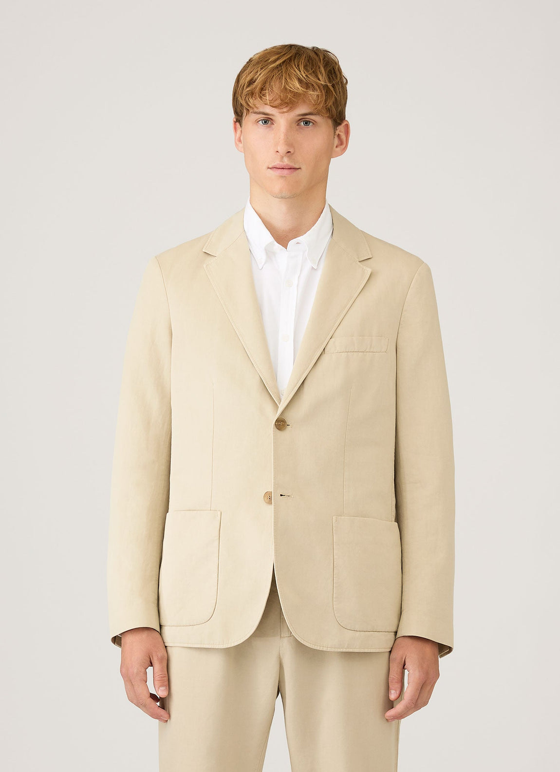 Men's Cotton Linen Blazer in Hazelwood