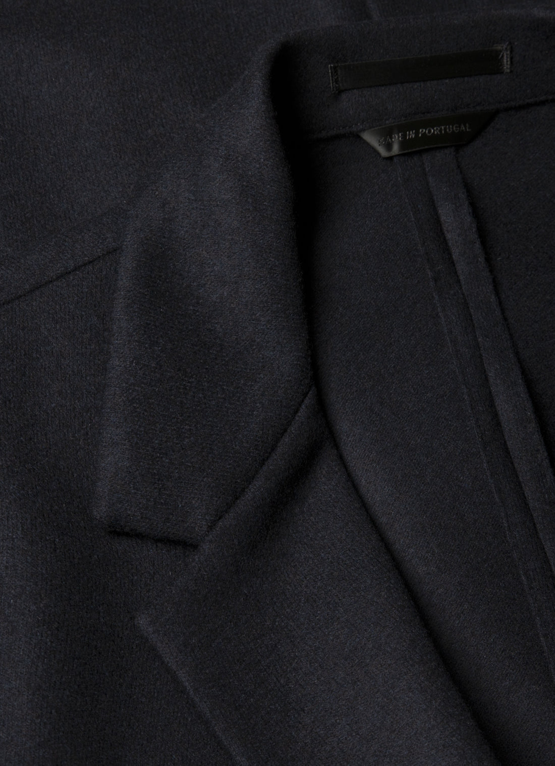 Men's Boiled Wool Blazer in Navy