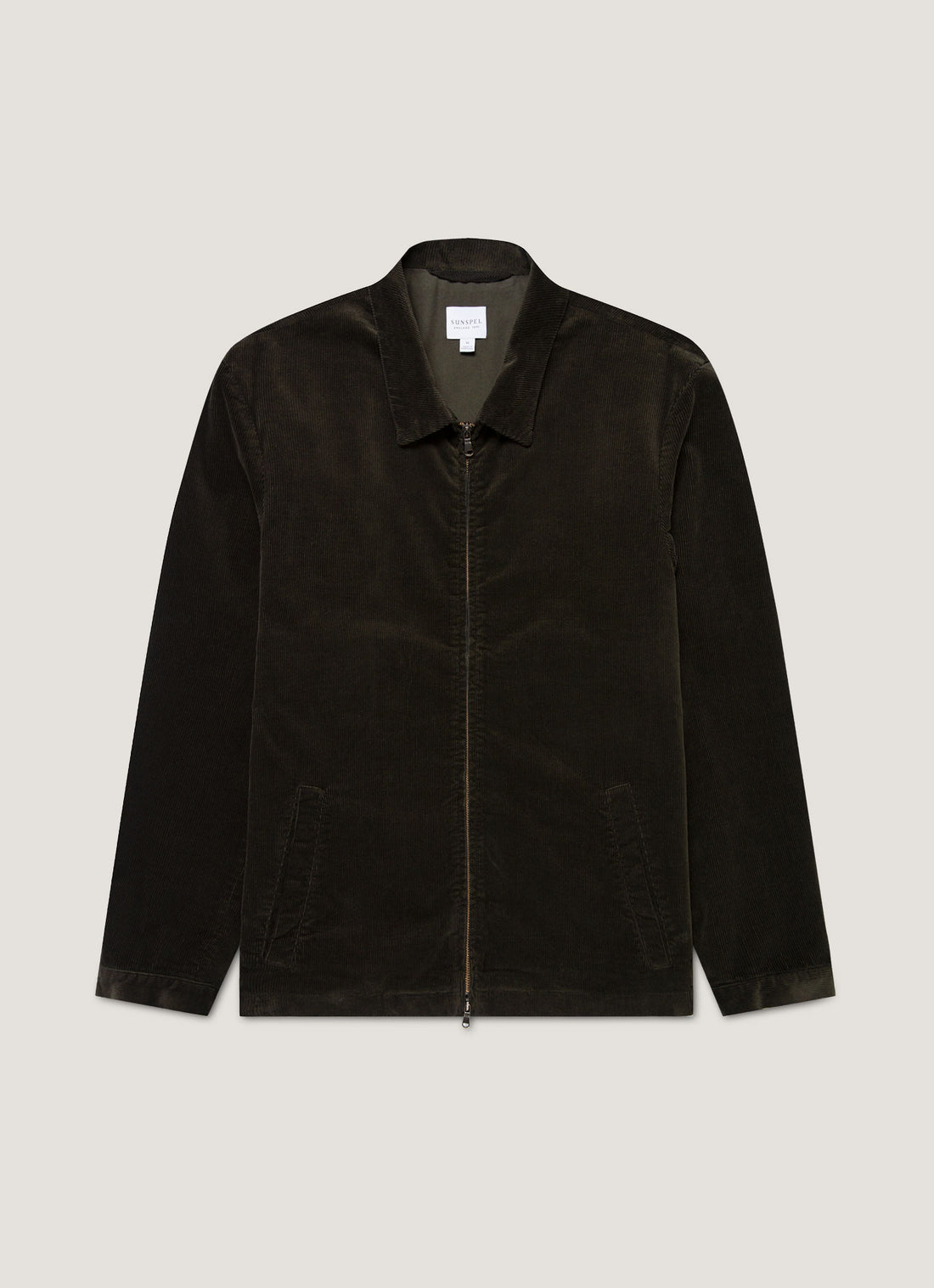 Men's Corduroy Harrington Jacket in Dark Green