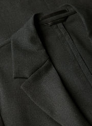 Men's Lightweight Travel Wool Two-Piece Suit in Dark Charcoal Melange