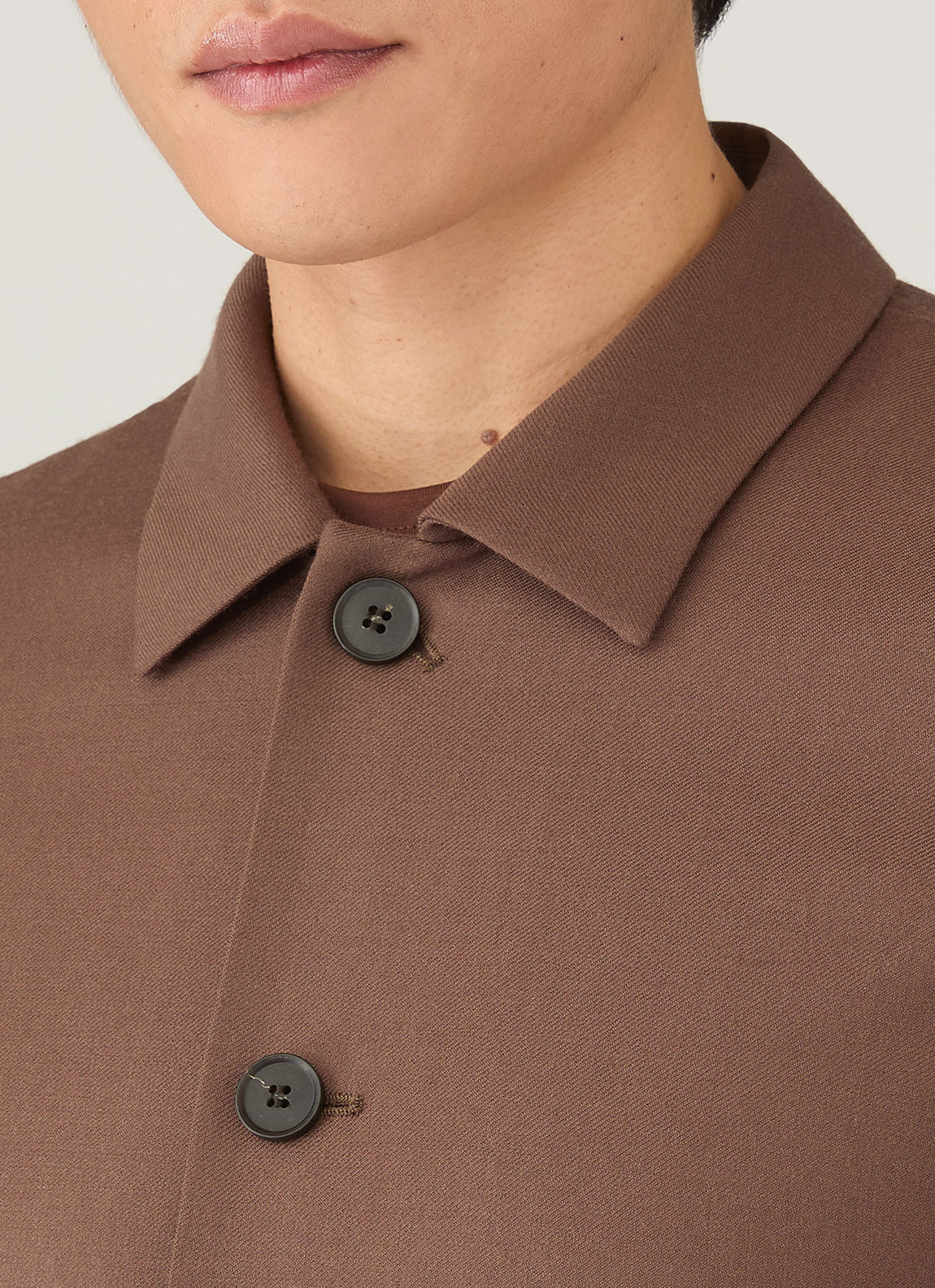 Men's Wool Twill Jacket in Light Brown