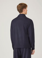 Men's Wool Twill Jacket in Navy
