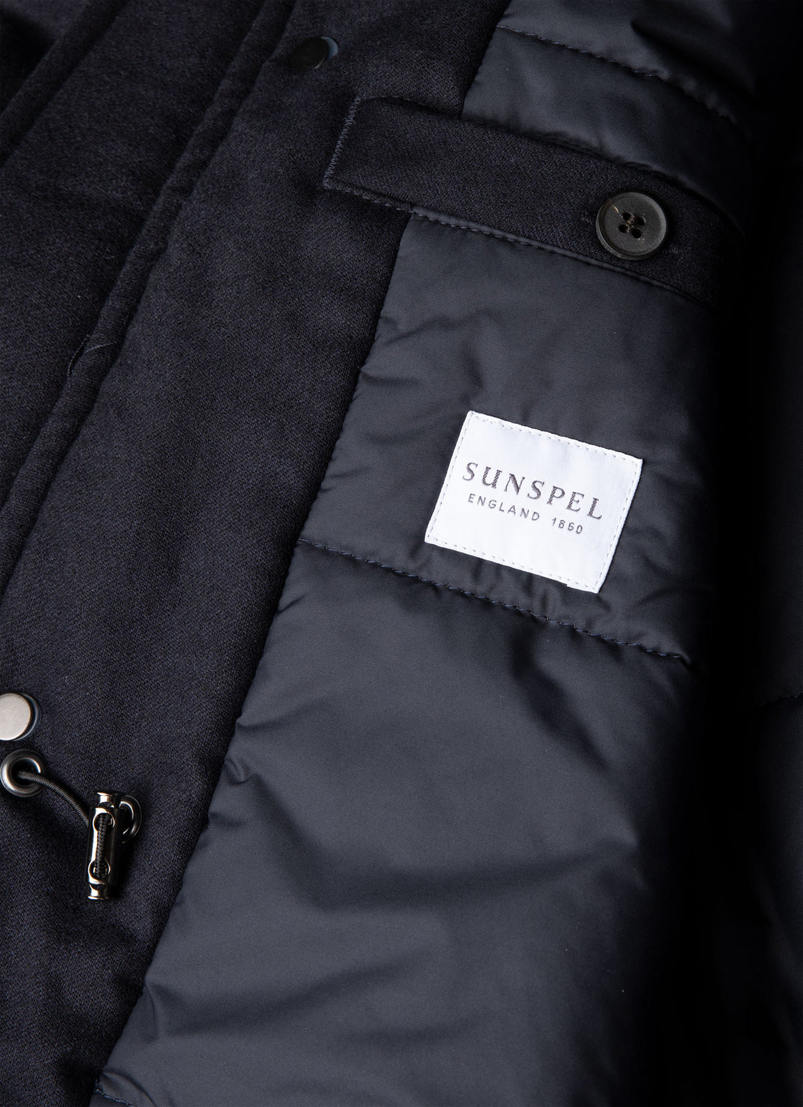 Men's Wool Cashmere Field Jacket in Navy