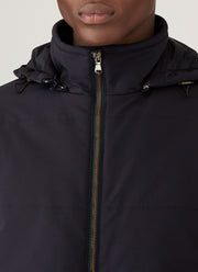 Men's Wool Puffer Jacket in Navy