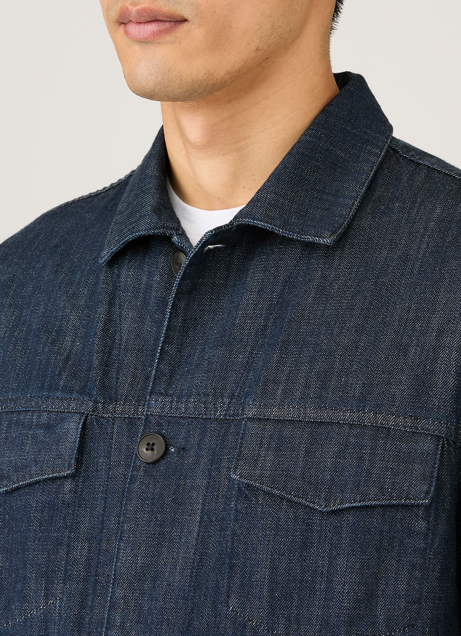 SUNSPEL ダークデニム ジャケット Lサイズ Men's Japanese Denim Jacket in Rinse Wash Denim | Sunspel