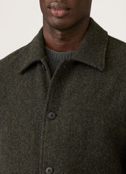 Men's Tweed Field Jacket in Loden Green