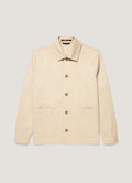 Men's Cotton Drill Chore Jacket in Light Stone