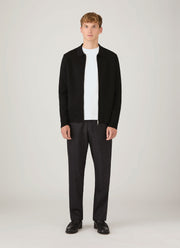Men's Merino Milano Zip Jacket in Black