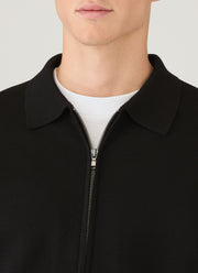 Men's Merino Milano Zip Jacket in Black