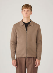 Men's Merino Milano Zip Jacket in Sandstone