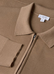 Men's Merino Milano Zip Jacket in Sandstone