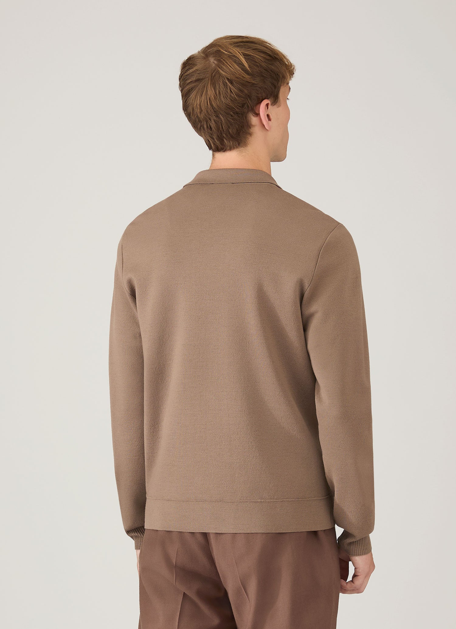 Men's Merino Milano Zip Jacket in Sandstone
