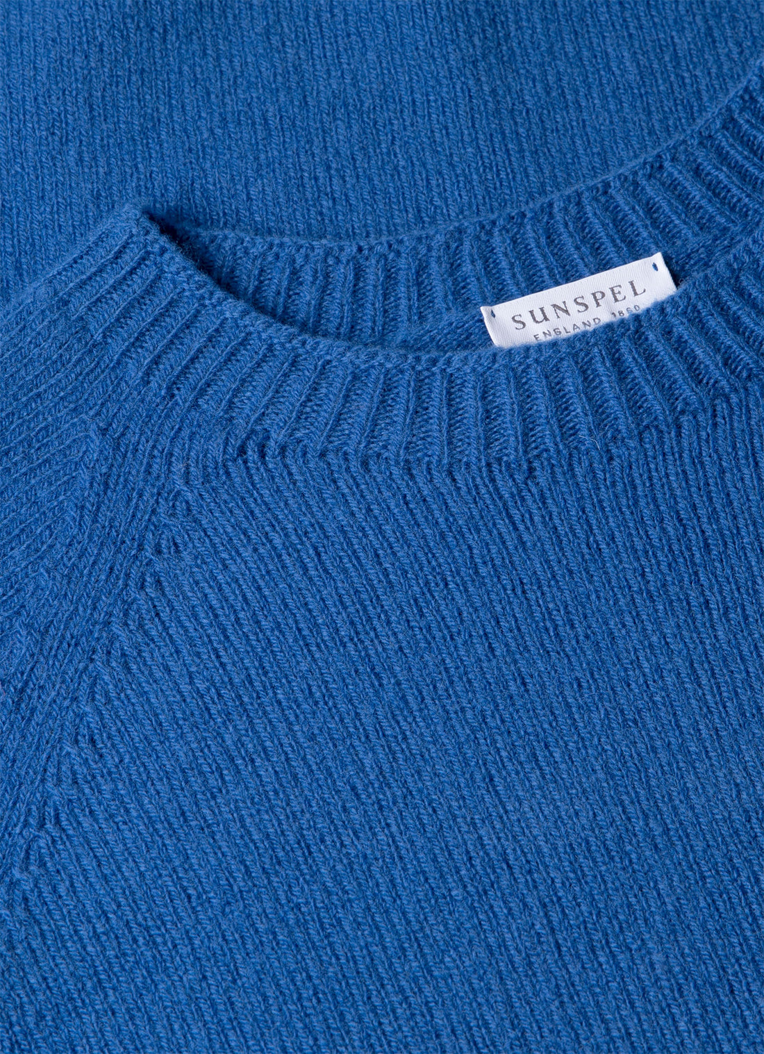 Men's Lambswool Crew Neck Jumper in Cobalt