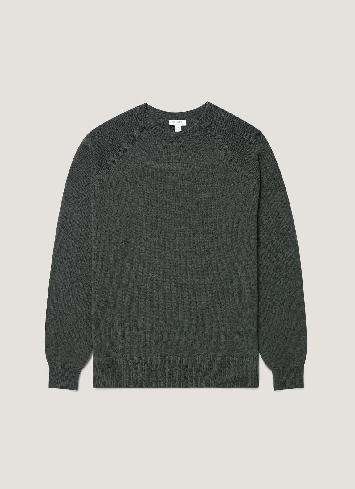 Men's Lambswool Crew Neck Jumper in Slate Green