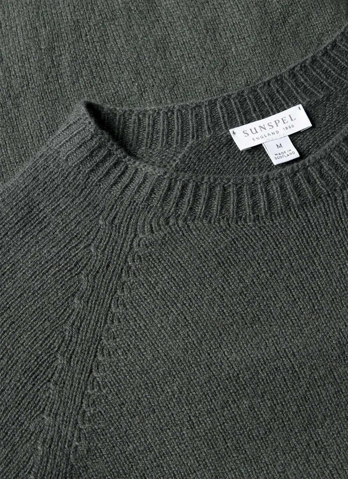 Men's Lambswool Crew Neck Jumper in Slate Green