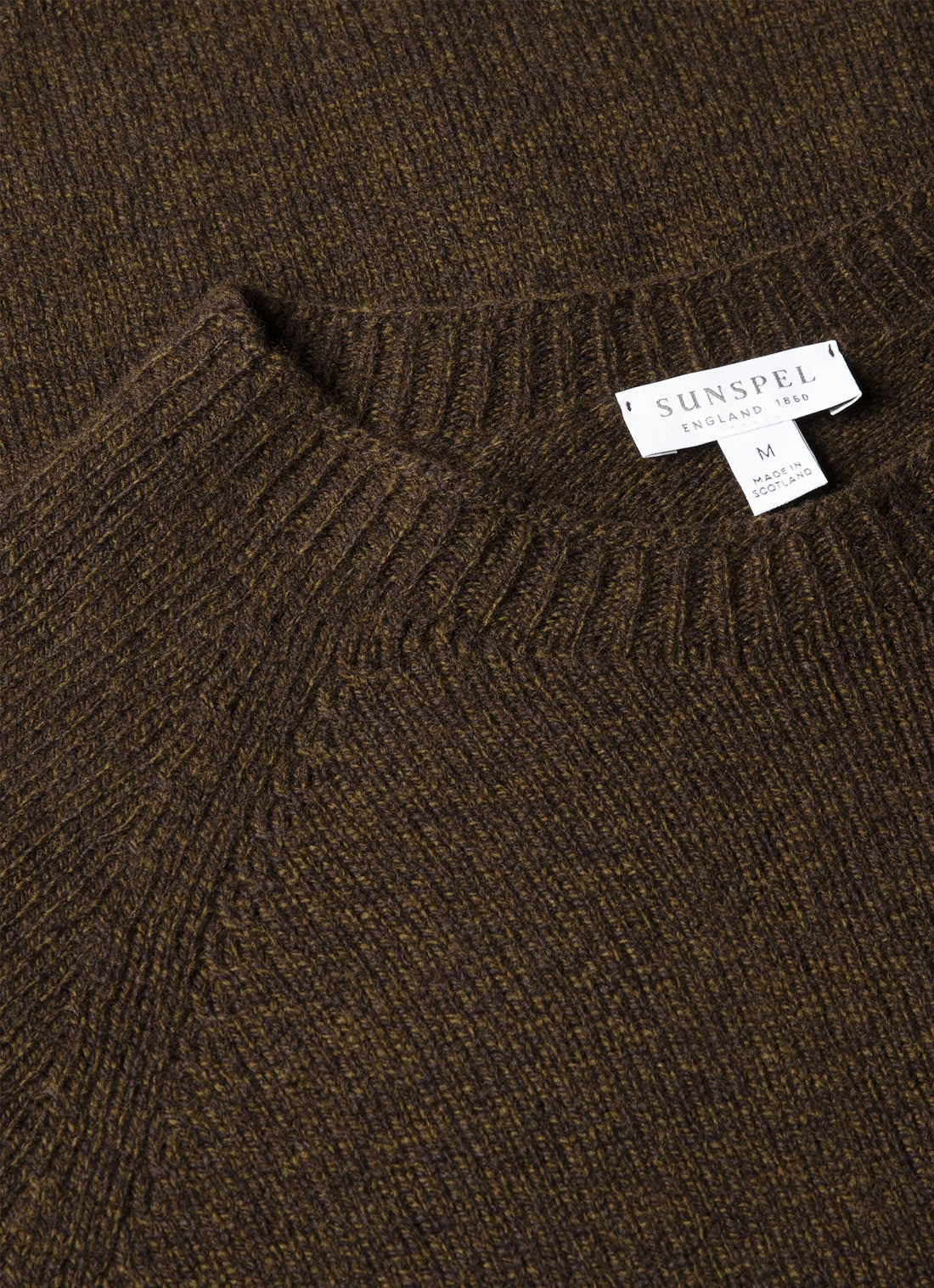 Men's Lambswool Crew Neck Jumper in Loden Green Twist