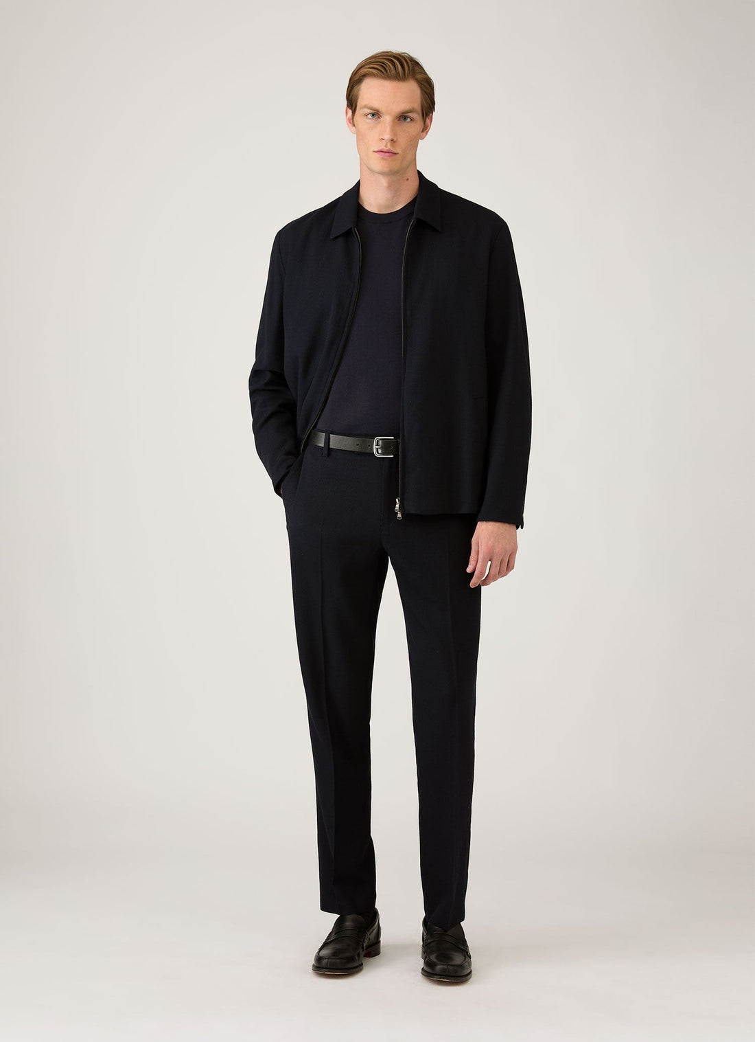 Men's Lightweight Cotton Jumper in Navy